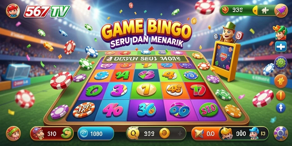Tangkapan layar utama 567TV menampilkan gameplay seru Bingo.