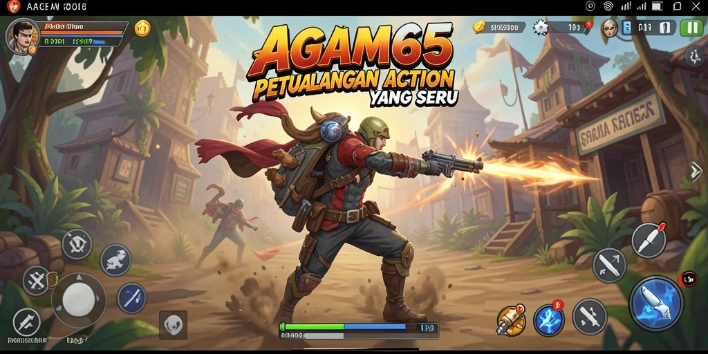 Tampilan gameplay menegangkan yang penuh aksi dalam AGAM66.