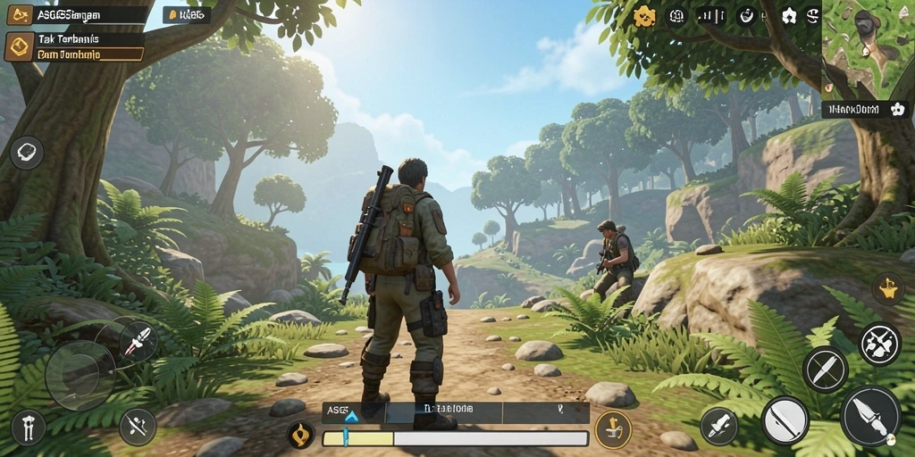 Menampilkan gameplay seru di dunia terbuka ASG55.