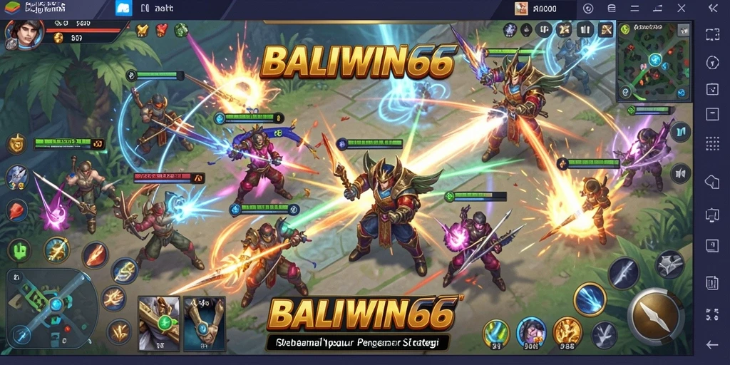 Tampilan layar permainan BALIWIN66 yang menampilkan strategi pertempuran.