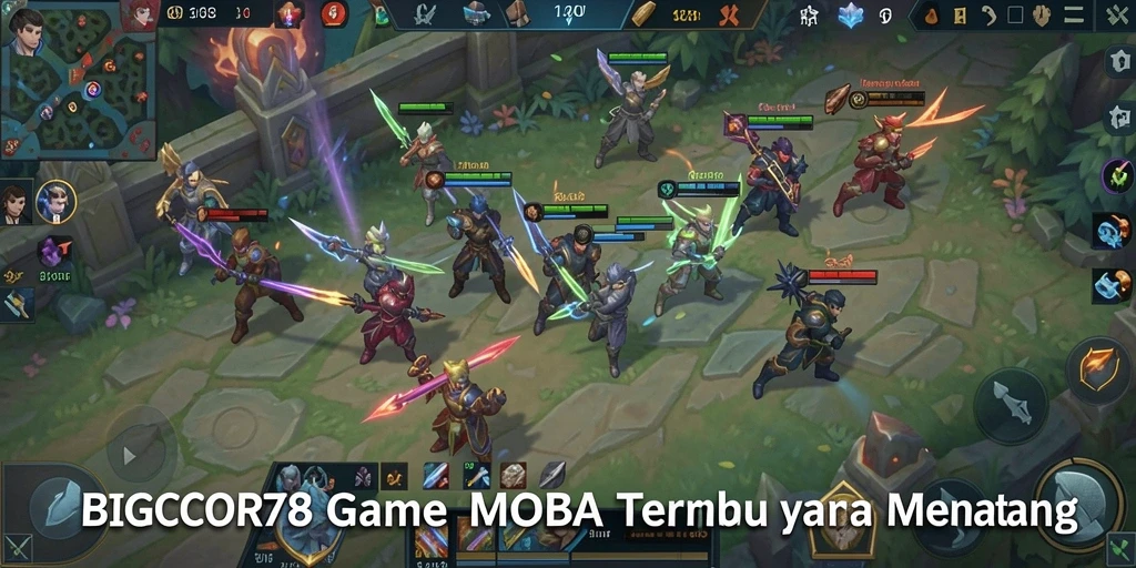 Tampilan utama gameplay seru di BIGCOR78 dengan pertempuran mendebarkan.