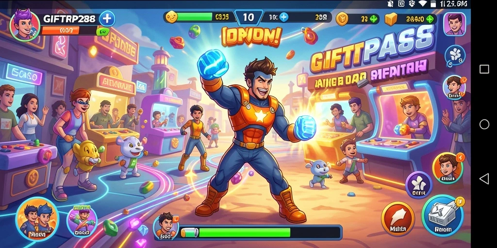 Tangkapan layar menampilkan gameplay seru dan karakter dinamis di GIFTRP288.