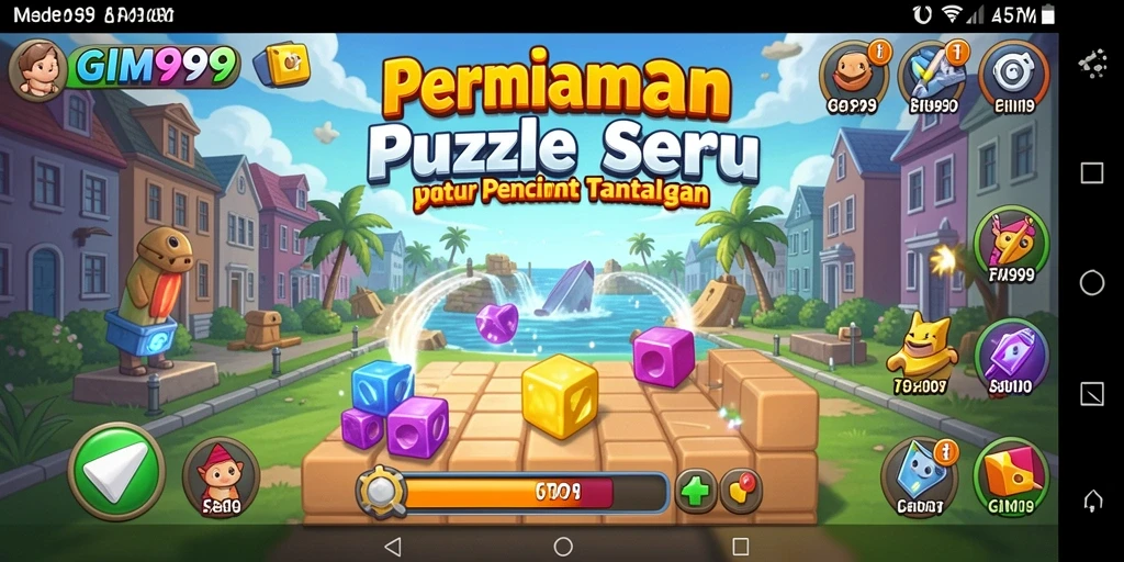 Screenshot utama GIM999 menampilkan gameplay seru dan menantang.