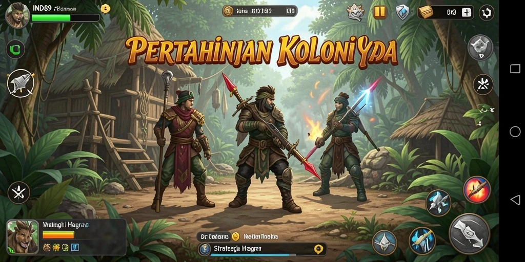 Screenshot gameplay menunjukkan aksi menegangkan dalam membangun menara.
