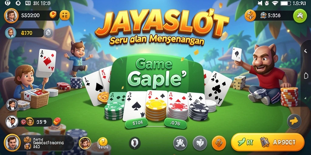 Tampilan gameplay seru JAYASLOT saat bermain Gaple.