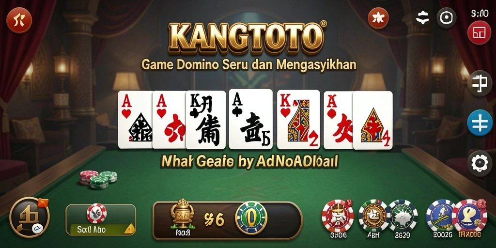 Tampilan gameplay KANGTOTO yang seru dan interaktif dalam permainan Domino.