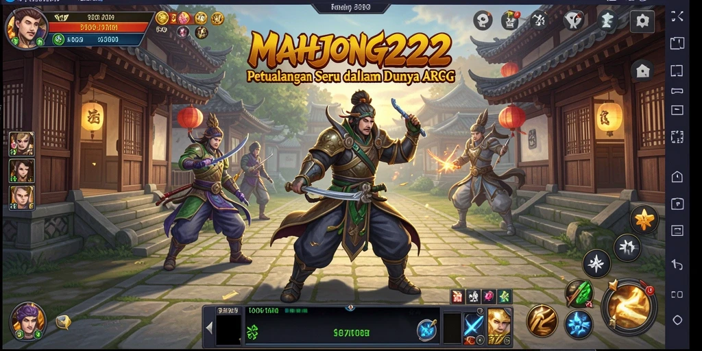 Tangkapan layar menunjukkan aksi seru dalam permainan MAHJONG222.