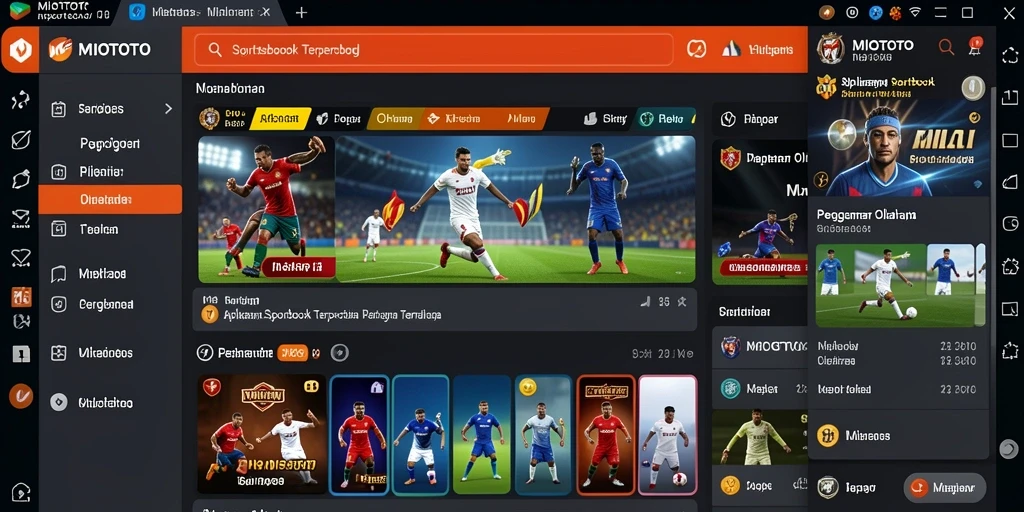 Tampilan menarik dari gameplay Sportsbook di MIOTOTO.