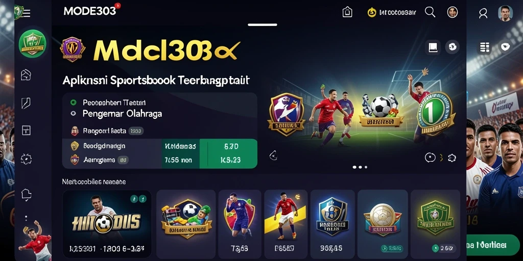 Tampilan gameplay dari MODE303 yang menampilkan taruhan olahraga langsung.