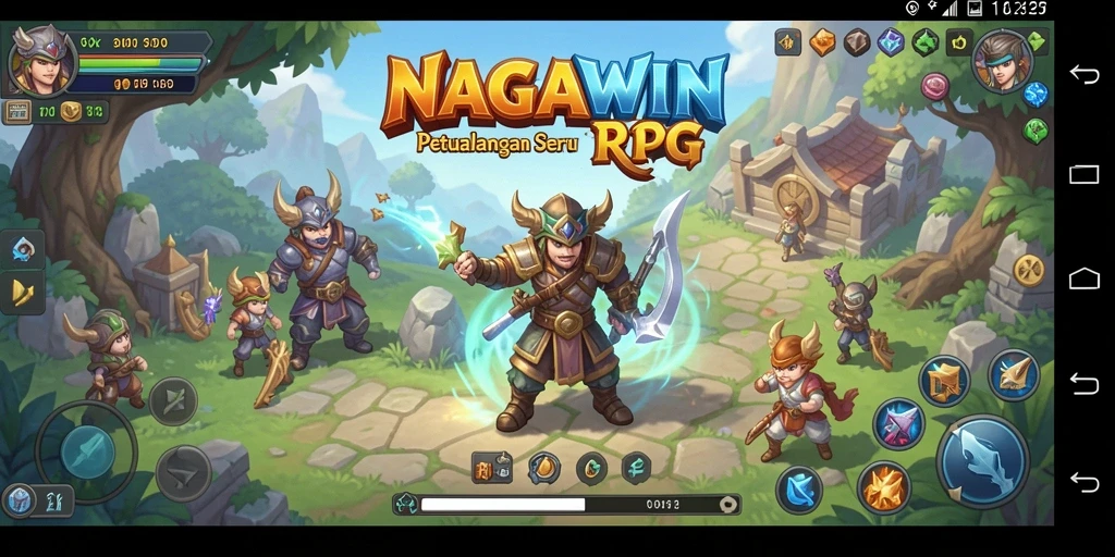 Tampilan gameplay RPG seru di NAGAWIN yang memukau.