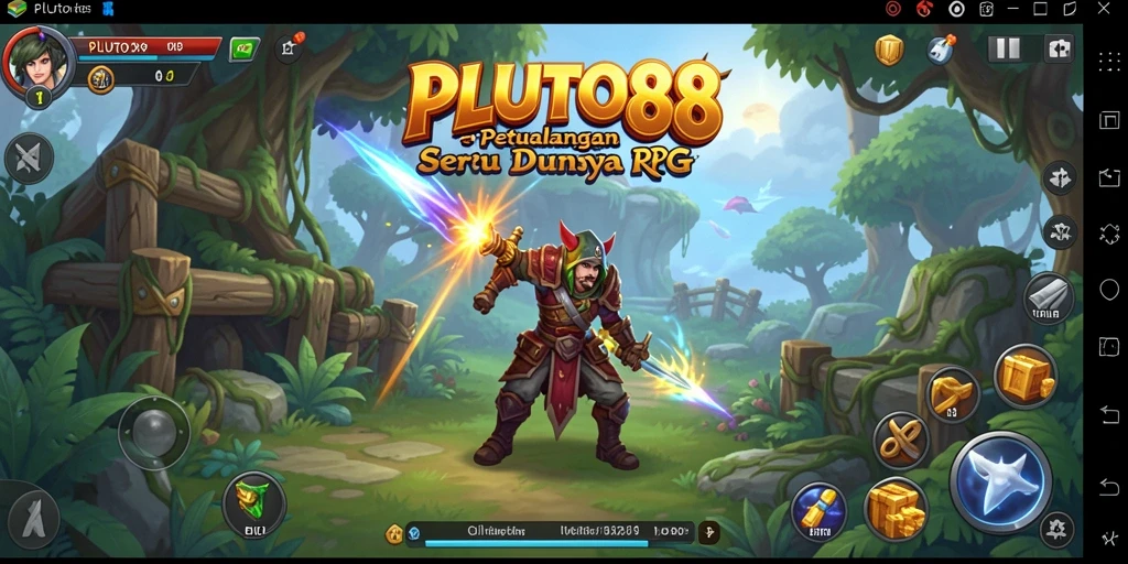 Screenshot gameplay menarik dari petualangan RPG PLUTO88.