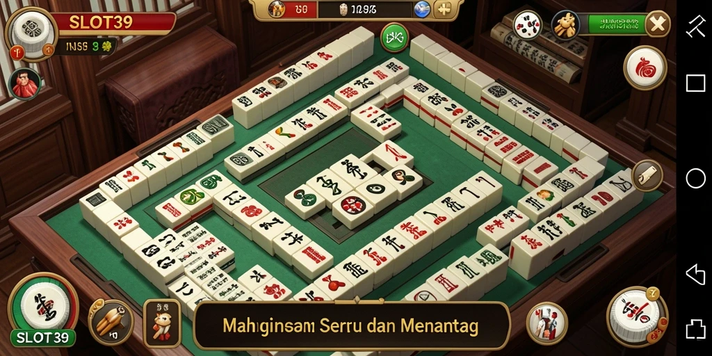 Tampilan gameplay menakjubkan dari SLOT39 yang menyuguhkan Mahjong klasik.