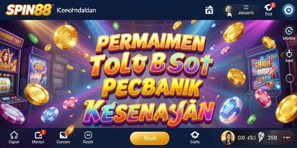 Tampilan menarik dari gameplay Slot SPIN88 yang penuh warna.