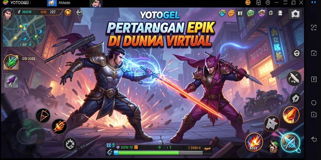 Gameplay aksi seru di YOTOGEL dengan pertarungan yang intens.