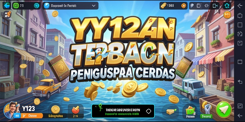 Tangkap layar gameplay YY123 menampilkan kesibukan bisnis dan keputusan strategis.