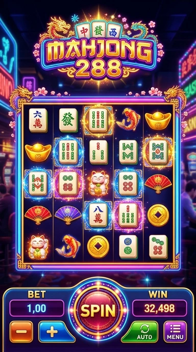 Tampilan utama aplikasi mahjong288 yang menawan dan mudah digunakan.